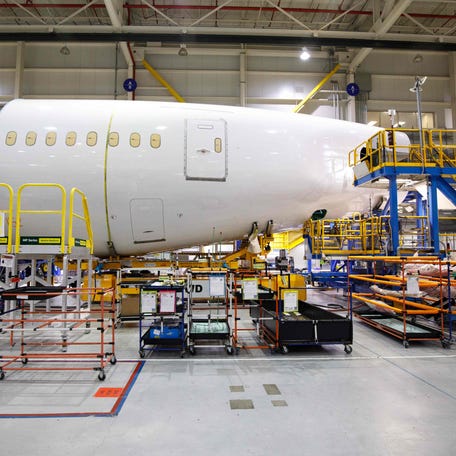 Boeing 787 Dreamliner are under production in December 2022 at the Boeing manufacturing facility in North Charleston, South Carolina. Former employee John Barnett had spoken out about safety concerns with the company's aircraft production before he was found dead of an apparent suicide over the weekend.