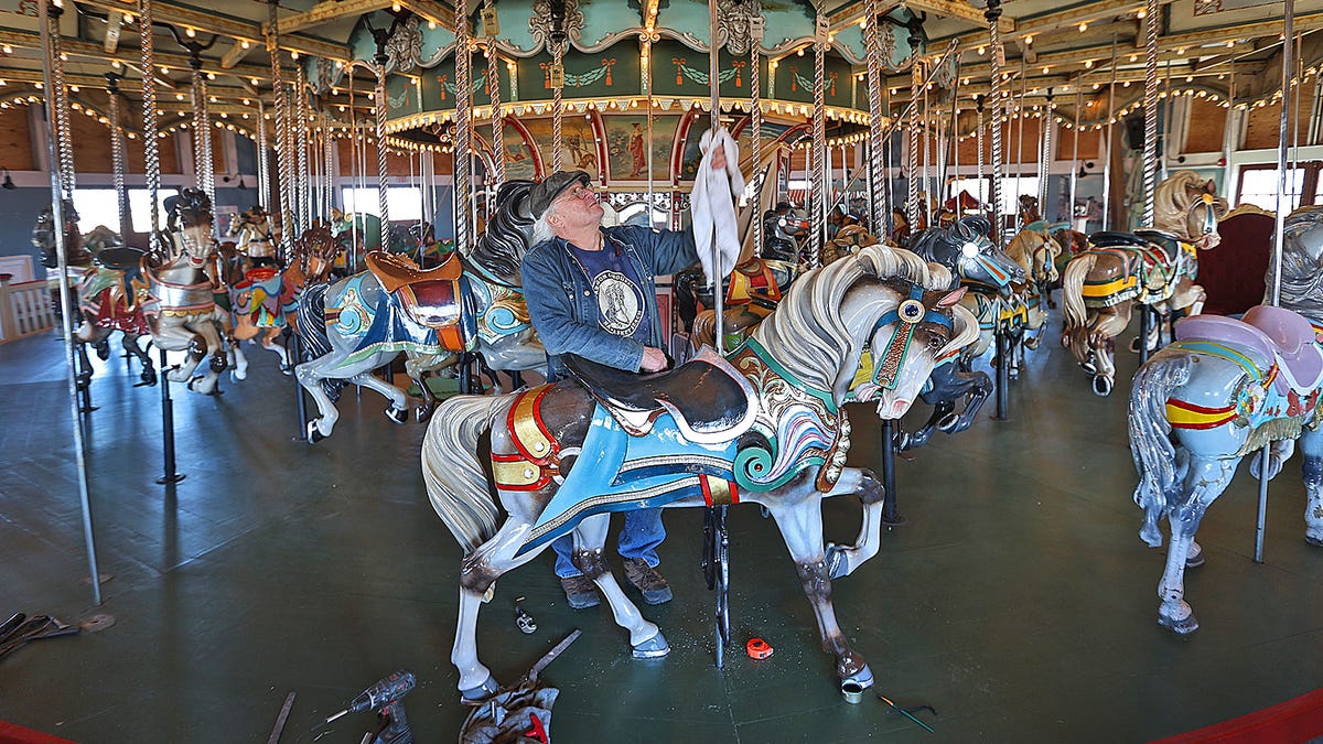 Artist continues to restore Paragon Carousel to its former glory. Here’s his...