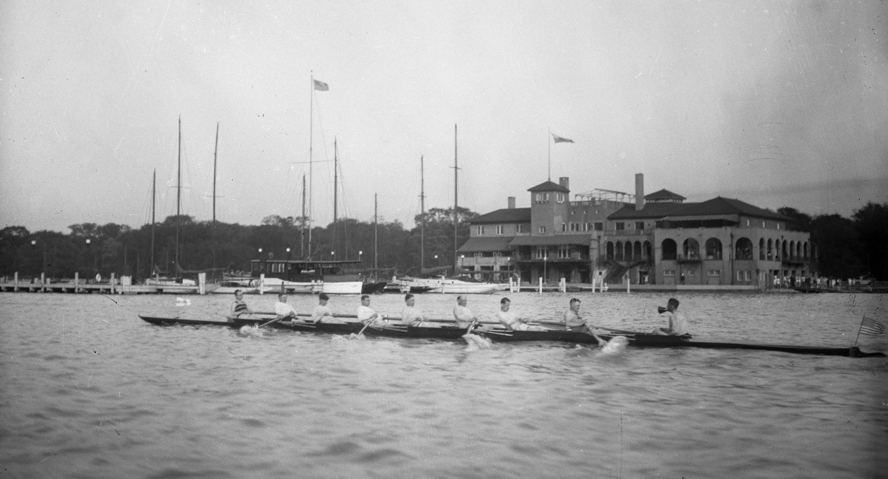 The Belle Isle Boathouse was built in 1902 after five previous boathouses, all made of wood burned down. It was founded in 1839 and moved to Belle Isle in the 1900s.