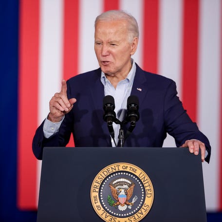 LAS VEGAS, NEVADA -President Biden delivered remarks on making affordable housing more available for American families. (Photo by Ian Maule/Getty Images)
