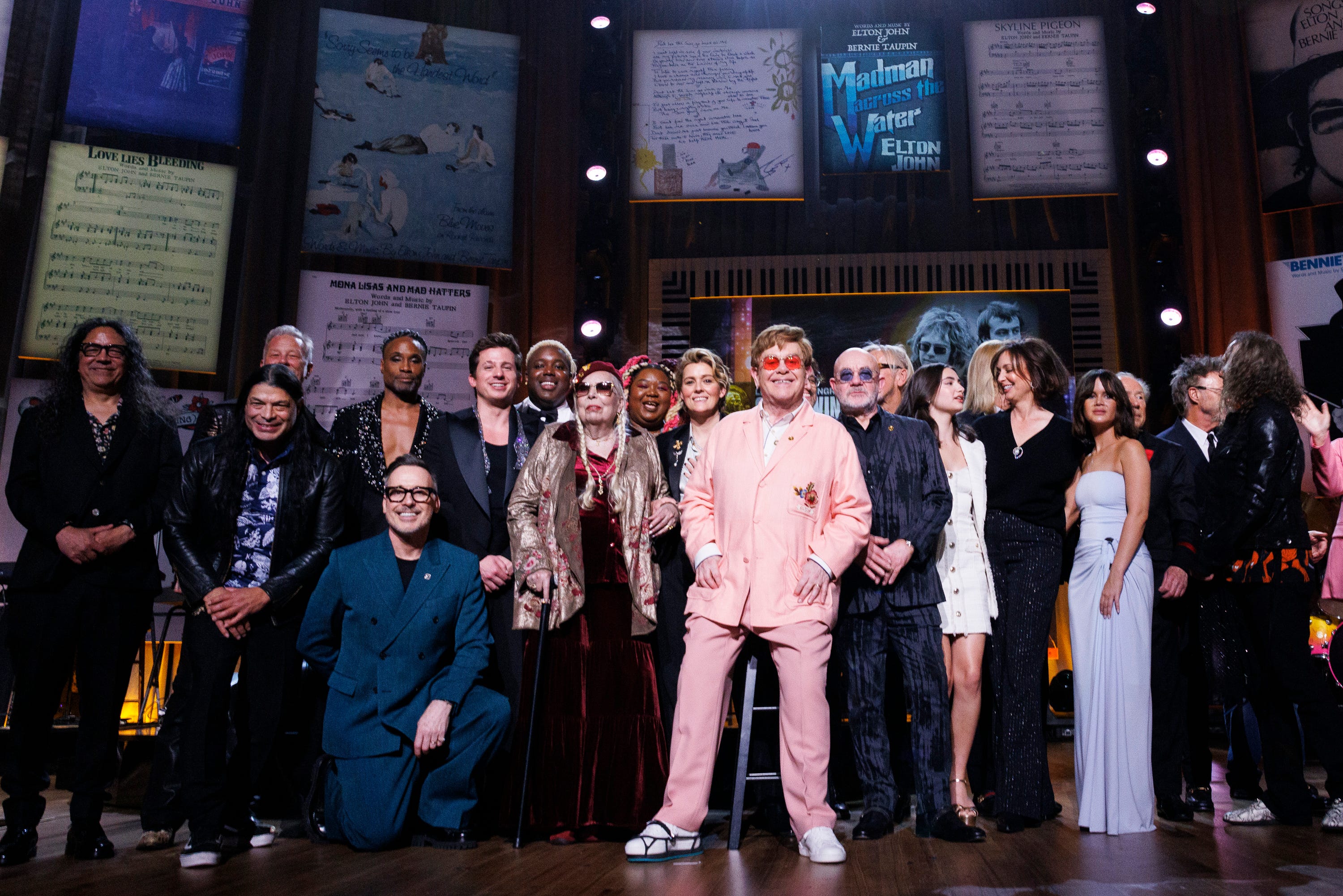 Elton John and Bernie Taupin at the 2024 Gershwin Prize concert in Washington, D.C.