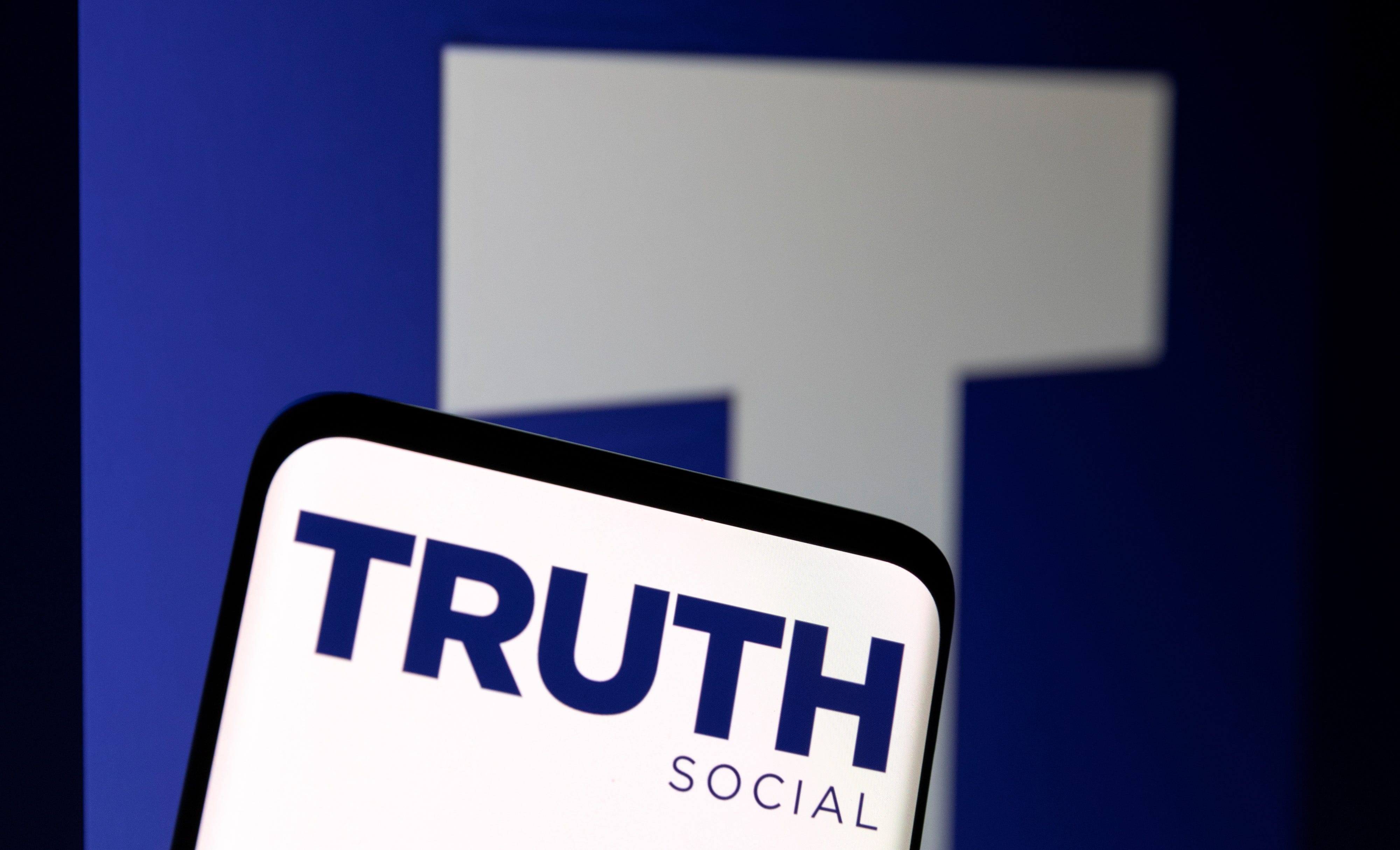 The Truth social network logo is seen displayed in this picture illustration taken February 21, 2022. REUTERS/Dado Ruvic/Illustration
