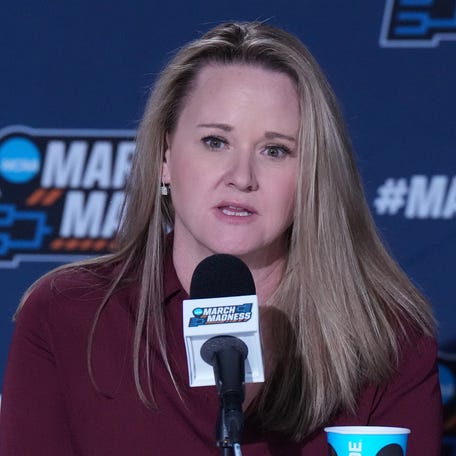 Utah women's basketball coach Lynne Roberts discusses her team's first-round win over South Dakota State in this year's NCAA Tournament.