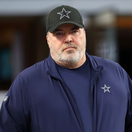 Dallas Cowboys head coach Mike McCarthy before the NFC wild-card game against the Green Bay Packers at AT&T Stadium.