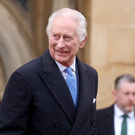 Britain's King Charles leaves after attending the Easter Matins Service at St. George's Chapel, Windsor Castle, Britain March 31, 2024. REUTERS/Hollie Adams/Pool