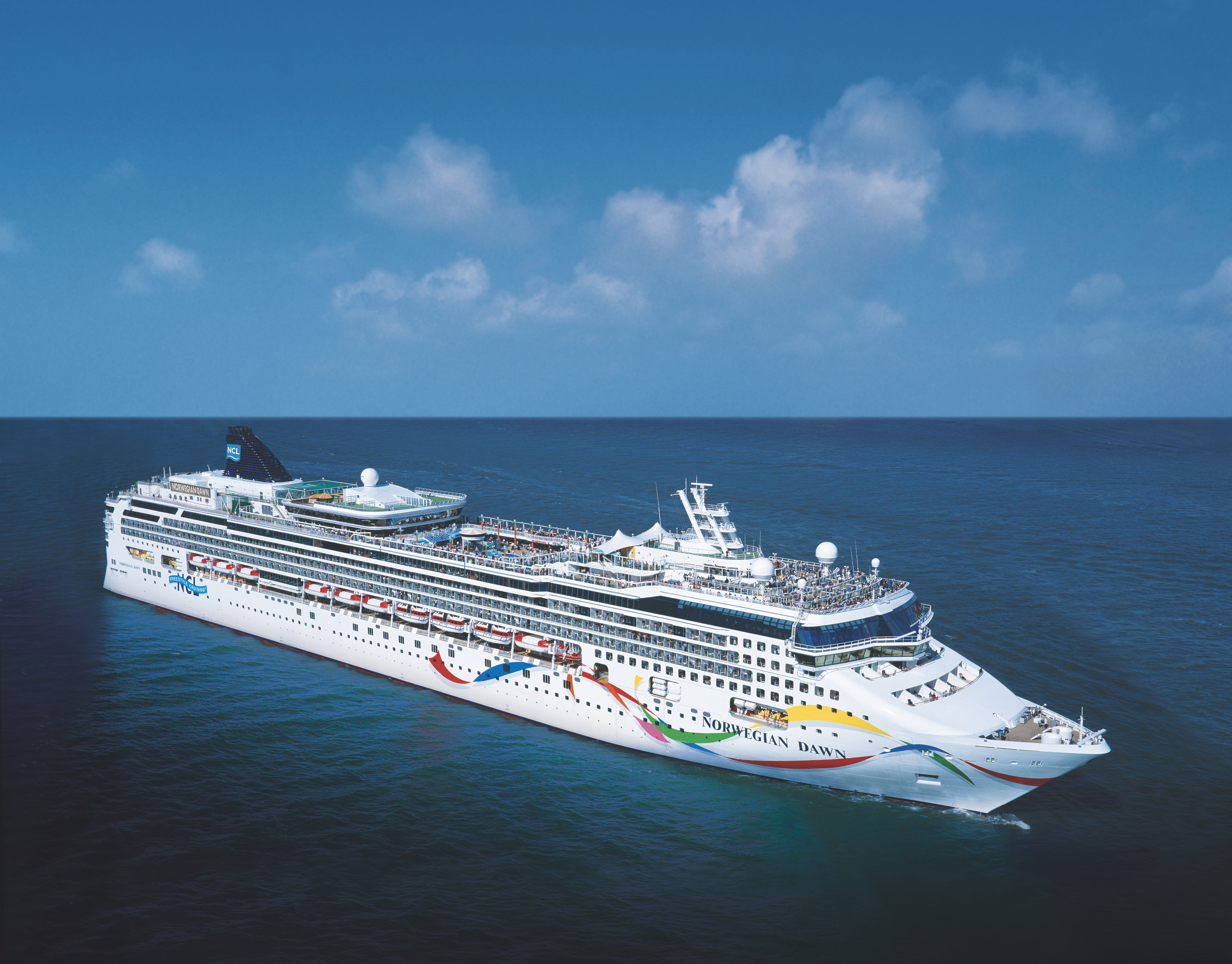 The Norwegian Dawn cruise ship.