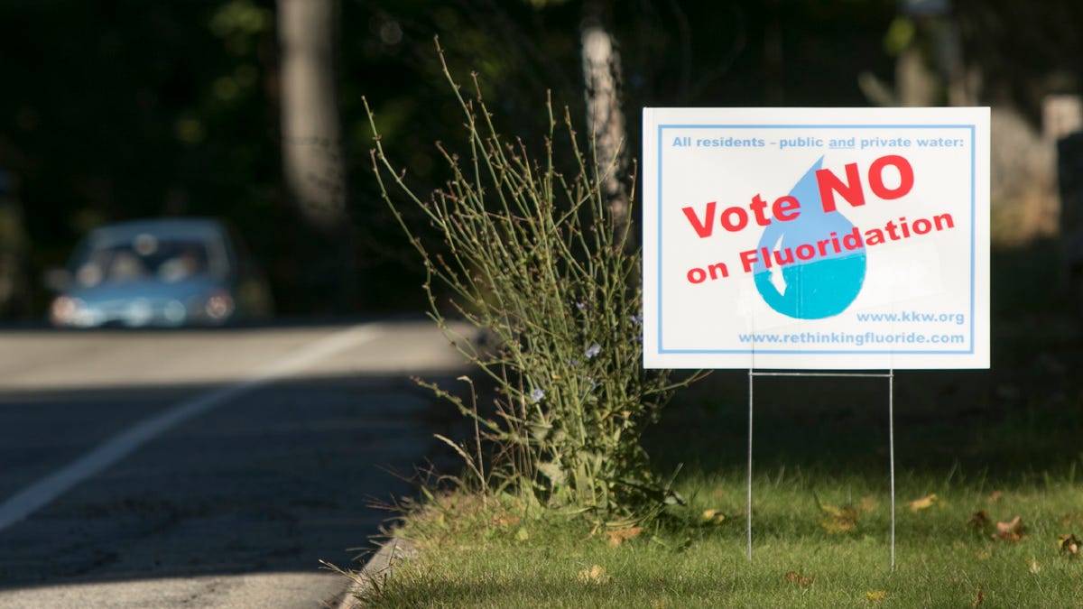 Signs have sprung up on roadsides urging a no vote on a referendum asking residents in seven towns served by the Kennebunk, Kennebunkport and Wells Water District if they want to continue adding fluoride to drinking water. A forum will be held Monday in Kennebunk to discuss the upcoming referendum.