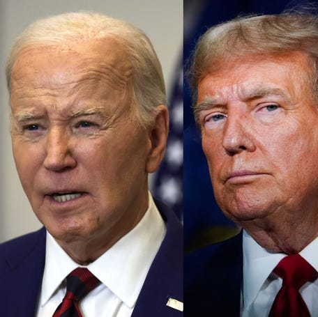 President Joe Biden and former president Donald Trump ran in New York's primary elections on April 2, 2024, joined on their respective ballots by a smattering of other candidates who had since dropped out of the race.
