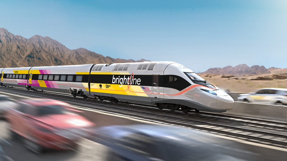 Brightline West hat den Grundstein gelegt.  Geplante Passagierzahlen für 2028