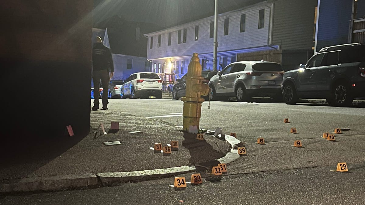 The crime scene at Clarkson and Coral streets on April 7, 2024.