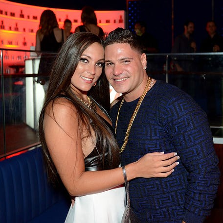Ronnie Ortiz-Magro and Sammi Giancola of "Jersey Shore" in happier times as they attend Intouch Weekly's "ICONS & IDOLS Party" on August 25, 2013 in New York, United States. (Photo by Chris Roque/Getty Images for Intouch Weekly)