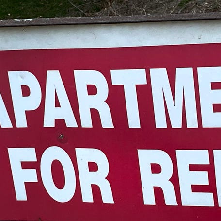 Apartment for Rent sign in East Providence, [The Providence Journal / Kris Craig]