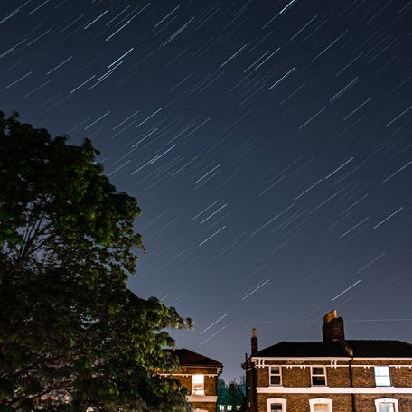 Stars illuminate the sky on a clear night in Forest Hill on April 20, 2020 in London, England during the Lyrid meteor shower. Multiple exposures were combined in camera to produce this image.