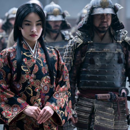 Lady Mariko (Anna Sawai) tries to leave Ishido's castle in "Shogun" Episode 9 with armed guards. It doesn't go well.