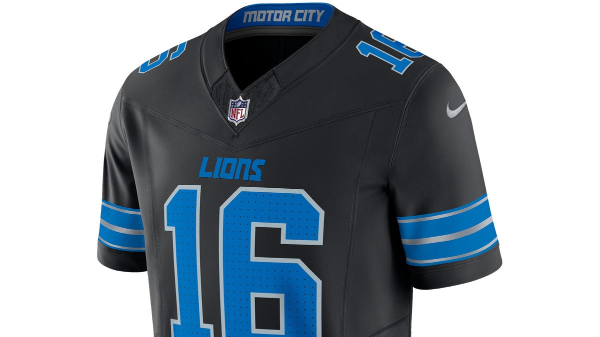 Neue Uniformen der Detroit Lions geleakt: schwarze rückenfreie Trikots