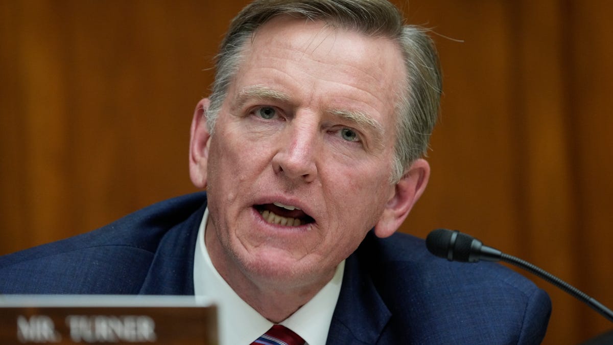 Rep. Paul Gosar, R-Ariz., during the House Committee on Oversight and Accountability hearing on border and immigration issues on February 7, 2023 in Washington.