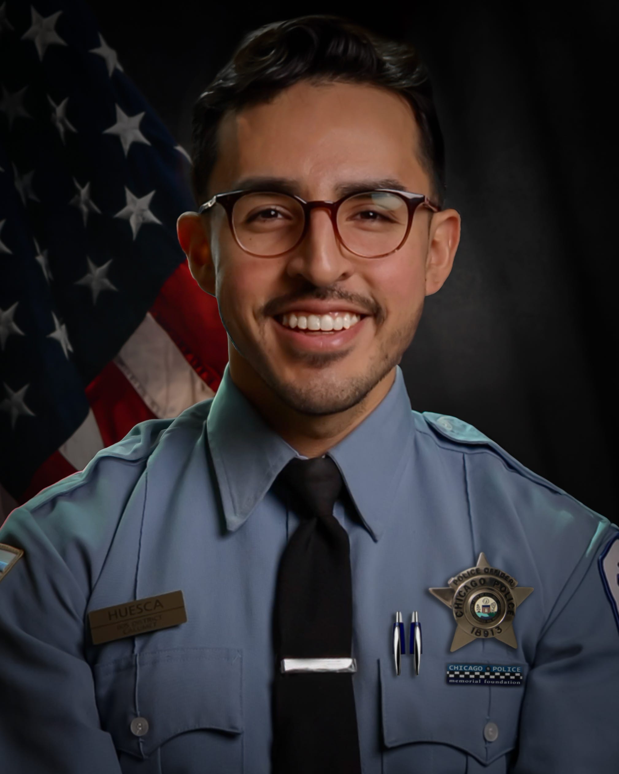 Chicago Police Department Officer Luis M. Huesca, 30 died while returning home from work on April 24, 2024.
