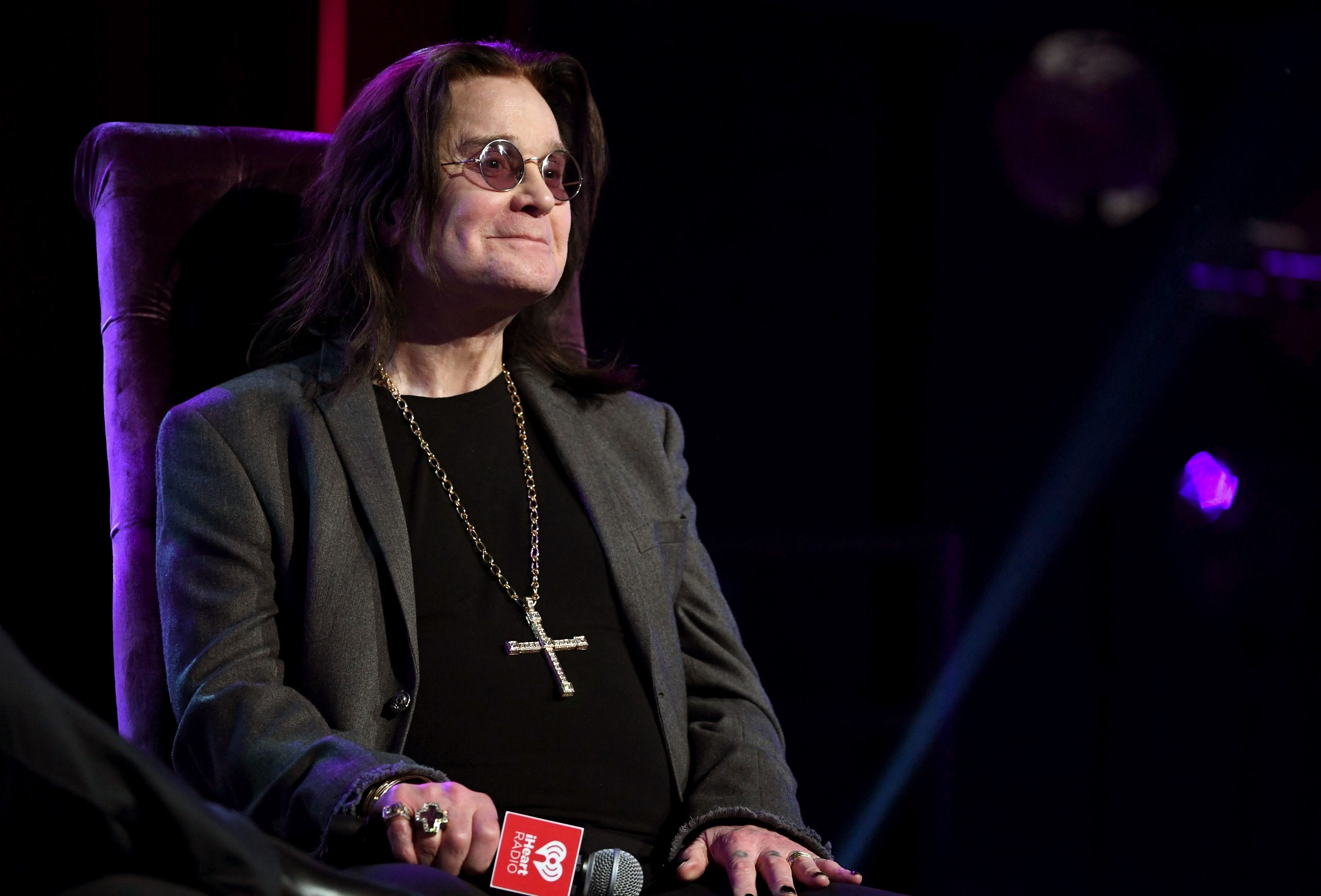 BURBANK, CALIFORNIA - FEBRUARY 24: Ozzy Osbourne speaks onstage at iHeartRadio ICONS with Ozzy Osbourne: In Celebration of Ordinary Man at iHeartRadio Theater on February 24, 2020 in Burbank, California. (Photo by Kevin Winter/Getty Images for iHeartMedia ) ORG XMIT: 775471900 ORIG FILE ID: 1208489853