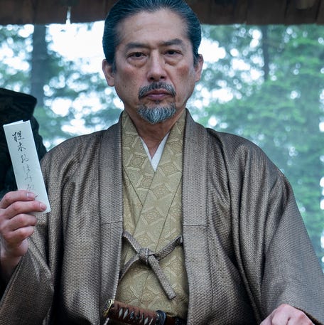 Hiroyuki Sanada as Toranaga in the "Shogun" finale.