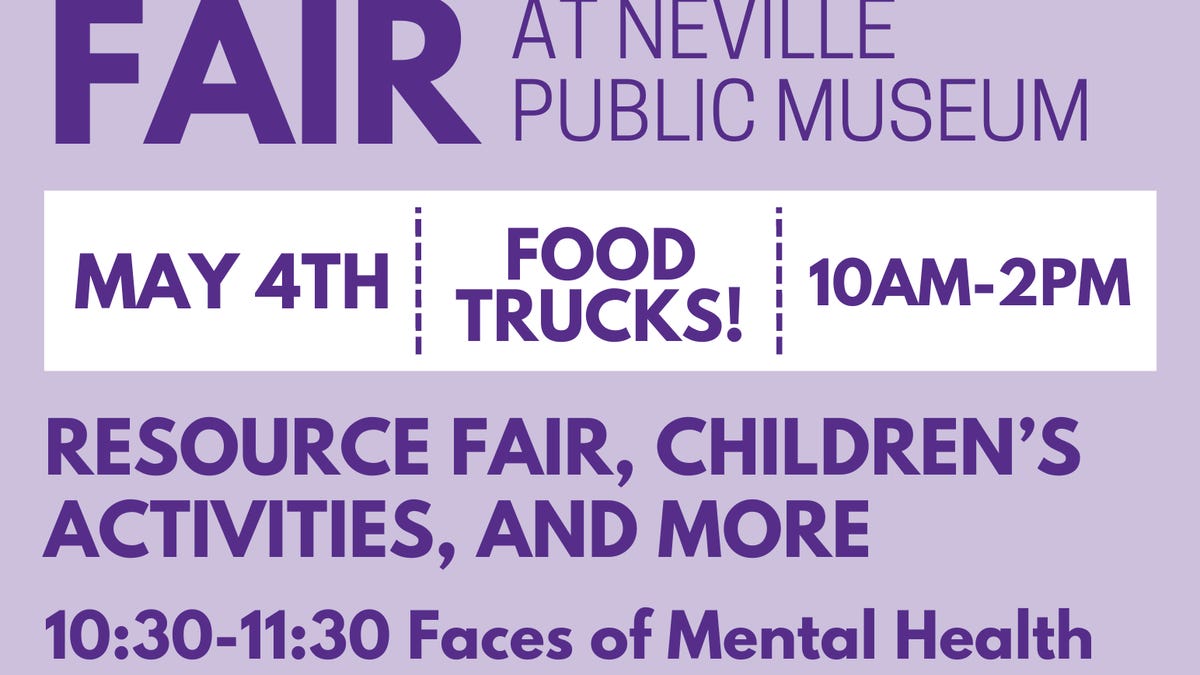 Mental health fair set for May 4 at Neville Public Museum. Here’s what you need...
