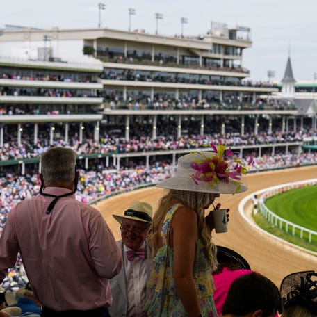 A huge crowd turned out for the Kentucky Derby Saturday at Churchill Downs in Louisville, Ky. May, 6, 2023.