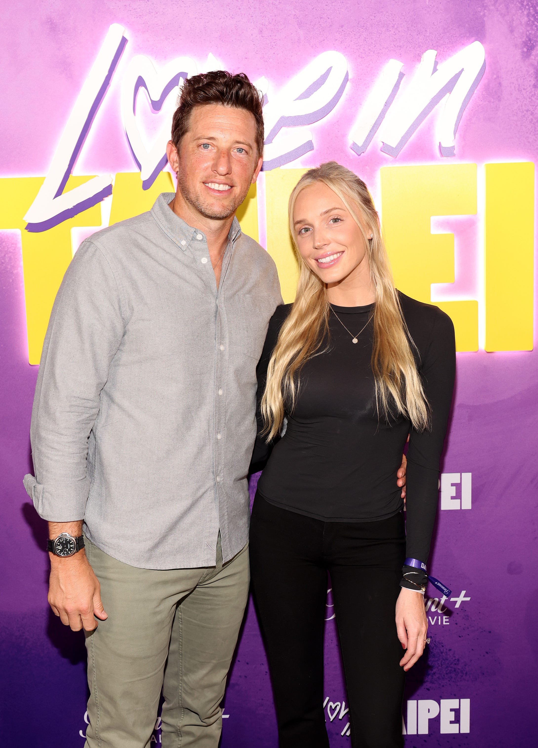 Matt Kaplan and Alex Cooper attend the "Love In Taipei" Special Screening at NeueHouse Hollywood on August 08, 2023 in Hollywood, California.