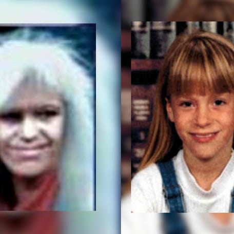 Double homicide victims Susan Carter (at left) and her 10-year-old daughter Natasha Alex Carter, who were killed in August 2000, West Virginia State Police said. Carter's husband confessed on his deathbed to killing the women.