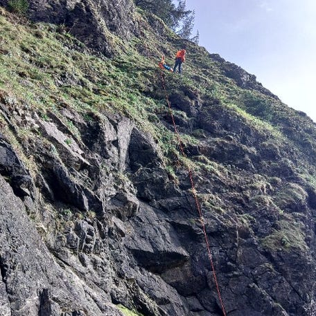 A California Bay Area man is dead after falling more than 300 feet off a cliff this week while hiking with his wife in Curry County, Oregon.