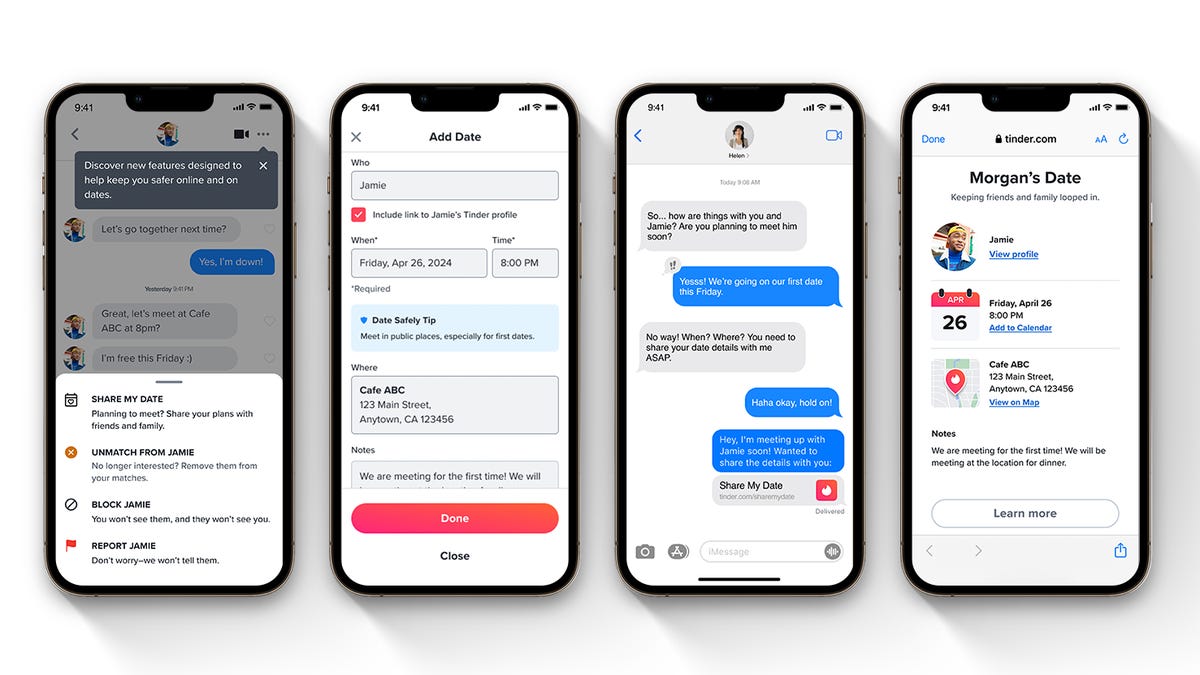 Tinder, the world's most popular dating app, launches new safety feature called Share My Date allowing users to share their date plans with friends and loved ones directly from the app.