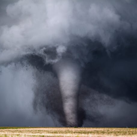 Tornado outbreak near Dodge City, Kansas on May 24, 2016