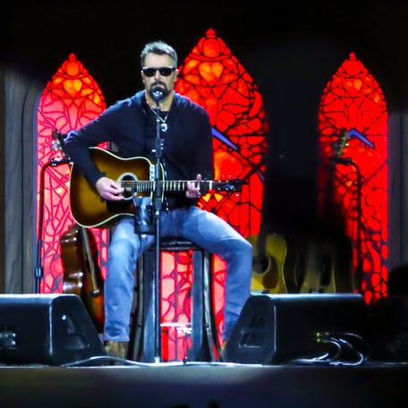 Eric Church performs on the Mane Stage during Stagecoach country music festival in Indio, Calif., Friday, April 26, 2024.