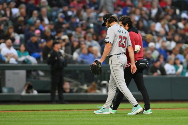 Diamondbacks' Zac Gallen leaves game with tight hamstring in loss to Mariners