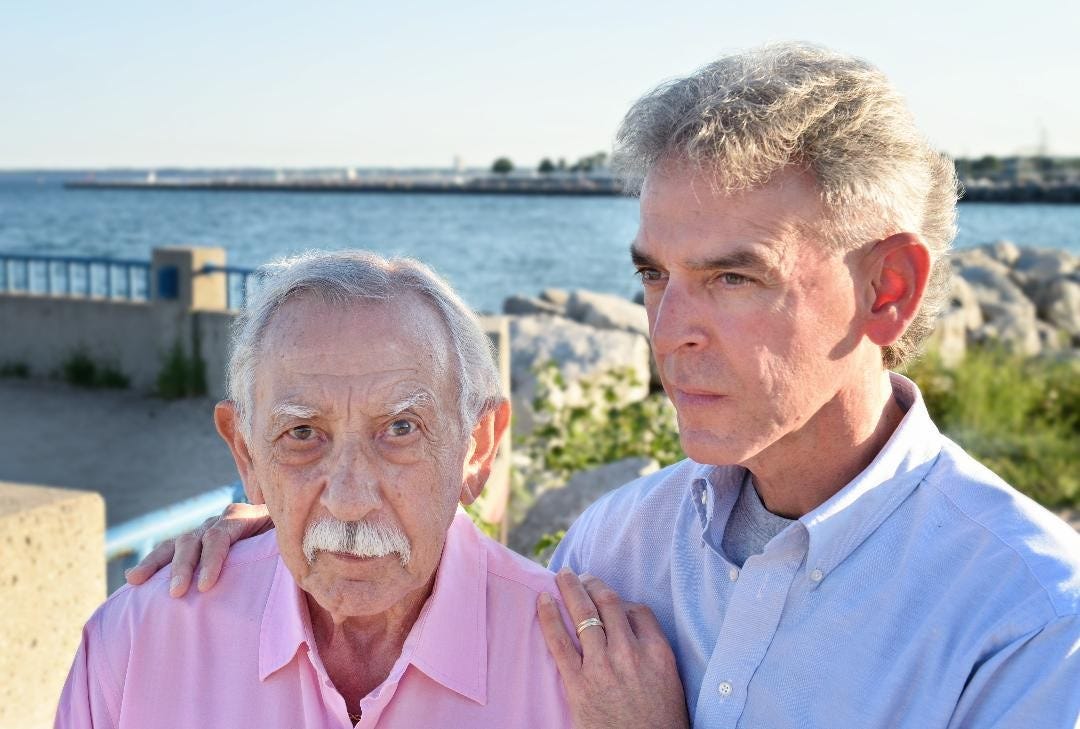 Jeffrey Gingold, right, pictured with his father Sam.