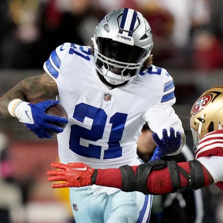 In his last season in Dallas in 2022, Ezekiel Elliott rushed for 876 yards and 12 touchdowns.