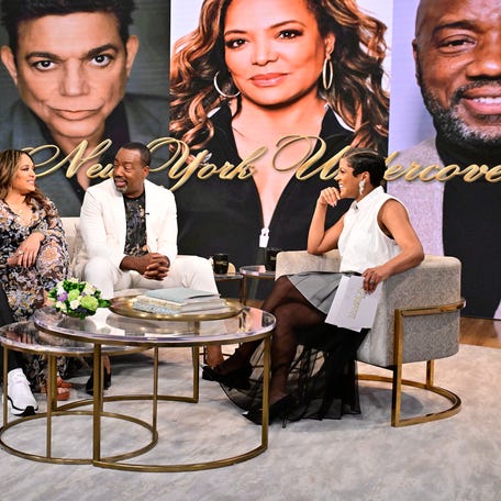 Michael DeLorenzo, Luna Lauren Velez and Malik Yoba of "New York Undercover" appear on The Tamron Hall Show on April 29, 2024.