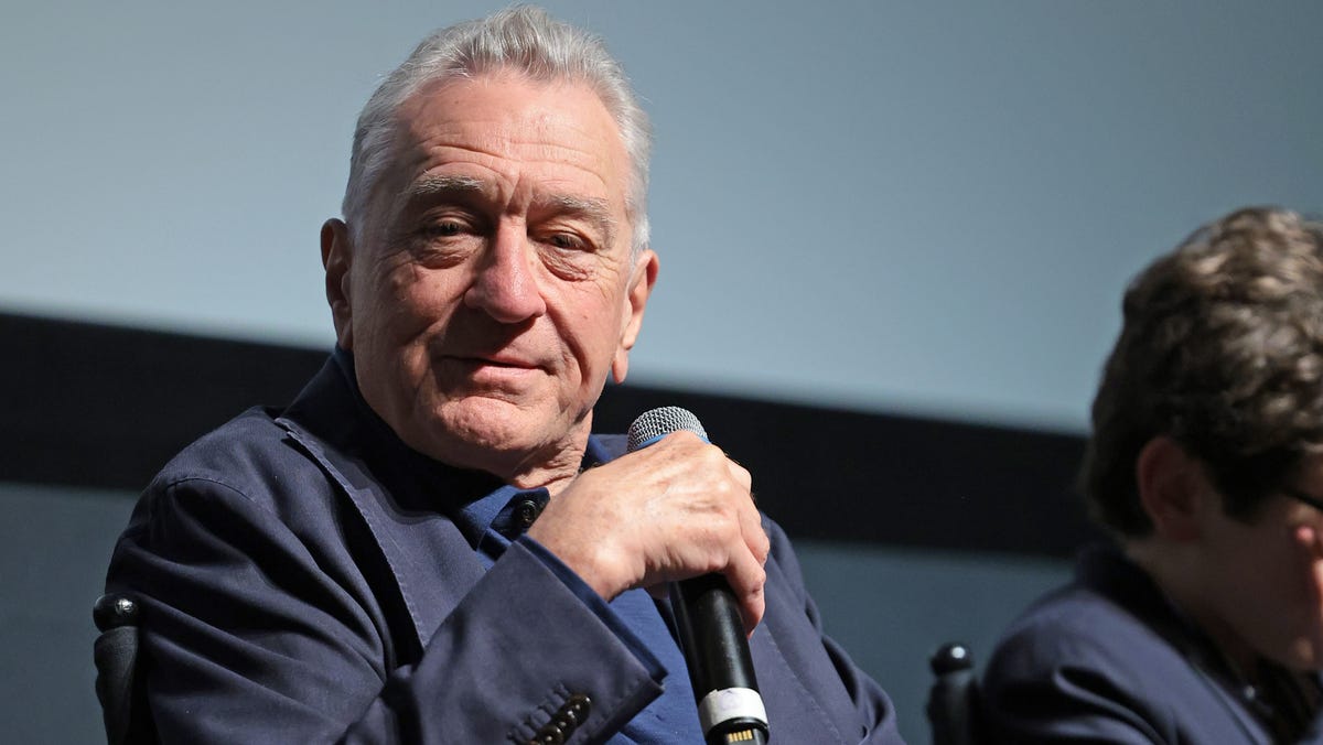 NEW YORK, NEW YORK - APRIL 29: Robert De Niro speaks onstage at the screening of "Ezra" hosted by Tribeca and Bleeker Street at SVA Theater on April 29, 2024 in New York City. (Photo by Dimitrios Kambouris/Getty Images) ORG XMIT: 776133725 ORIG FILE ID: 2150758386