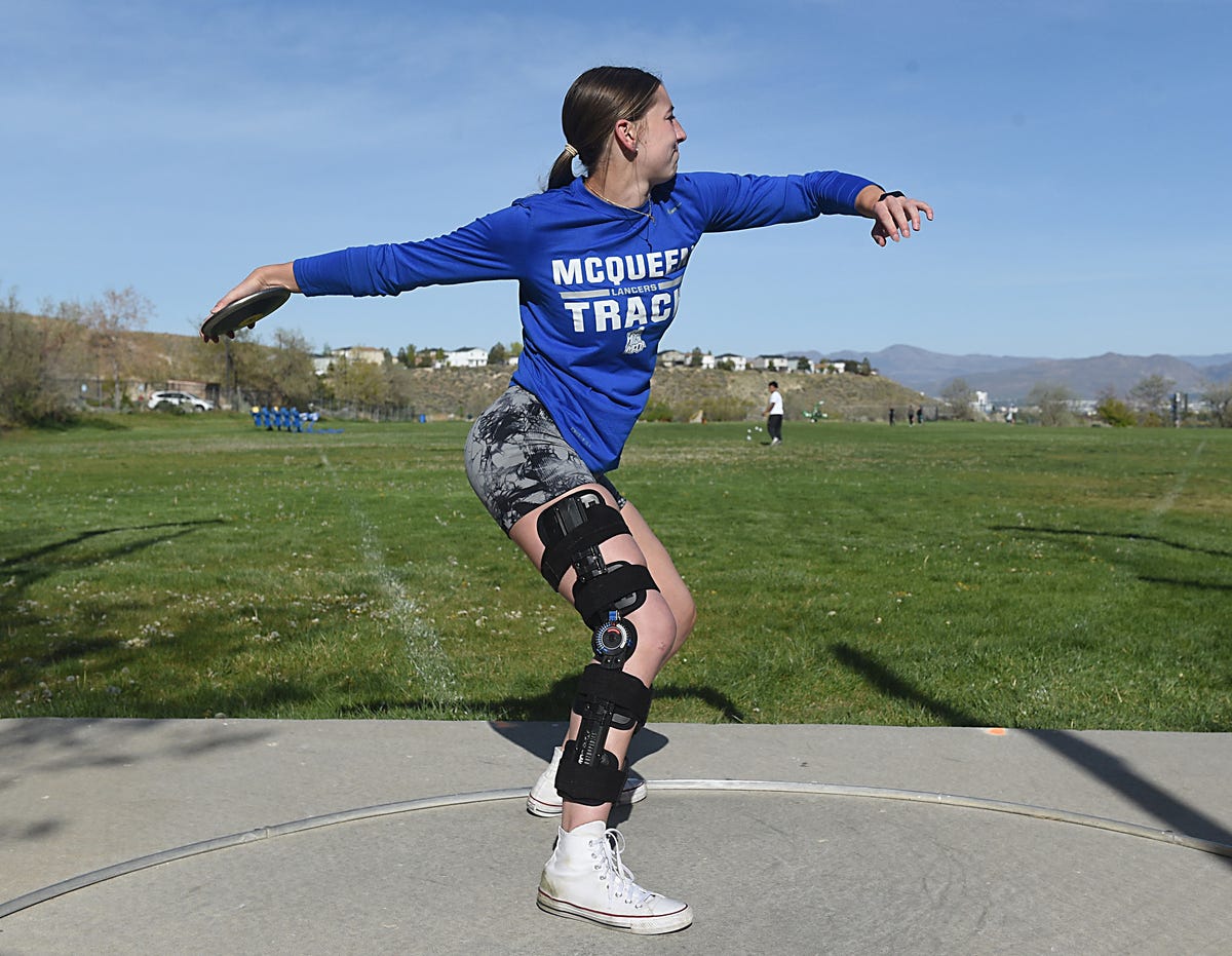 McQueen’s Marini battles through knee injury to return to track and field competition