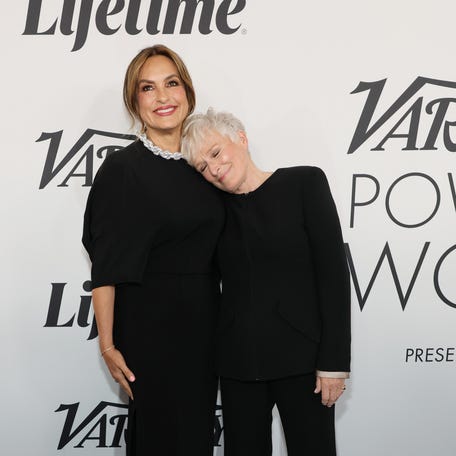 Mariska Hargitay and Glenn Close attend Variety's 2024 Power of Women: New York event on May 2, 2024, in New York City.