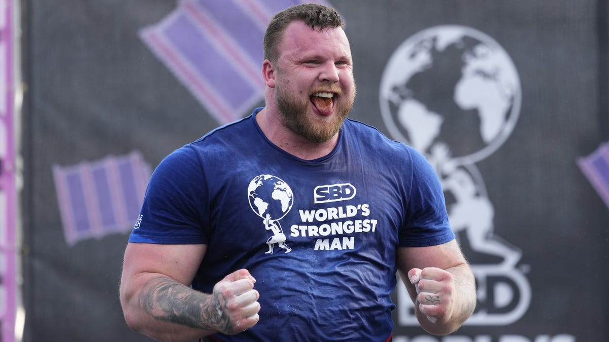 Tom Stoltman emerges victorious in the 2024 World’s Strongest Man contest.
