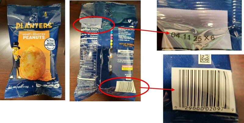 Hormel Food Sales, LLC has voluntarily recalled two varieties of Planters products that were produced at one of its facilities in April due to possible listeria contamination.