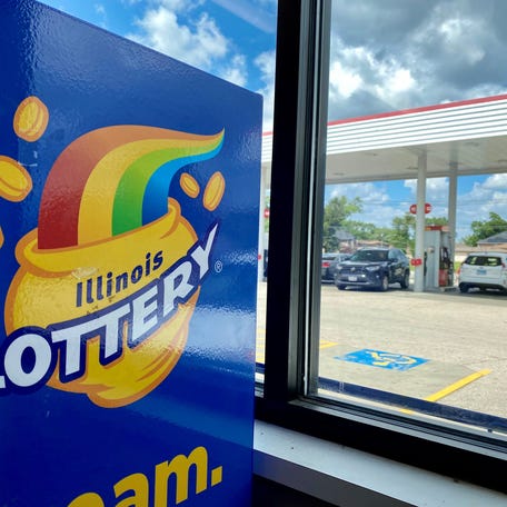 A lotto machine at the Speedway at 885 E. Touhy Ave in Des Plaines, Illinois, can be seen on Aug. 1, 2022. A shopper here won the nearly $1.34 billion Mega Millions jackpot.