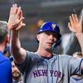 What is Pete Alonso's status one night after being hit in the hand by a pitch?
