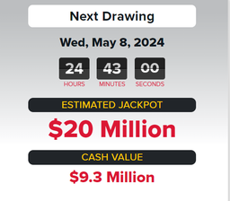 Powerball winning numbers for Wednesday, May 8, 2024 lottery drawing. Did anyone win?
