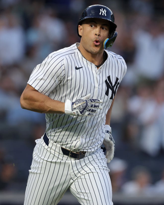 Giancarlo Stanton's hardest-hit ball in MLB this season powers Yankees over Astros again