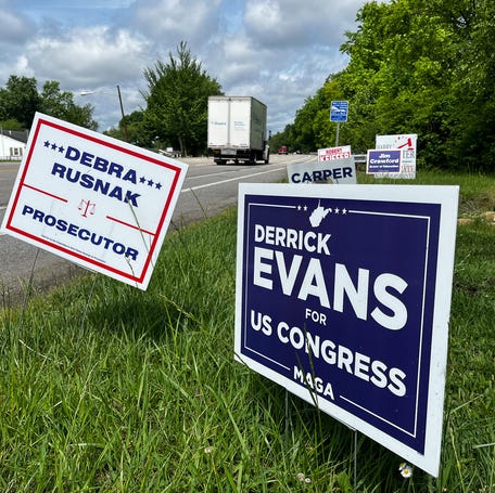 Derrick Evans, candidate for the Republican nomination for U.S. House in West Virginia, contends that he can hold office despite his criminal conviction from Jan. 6.