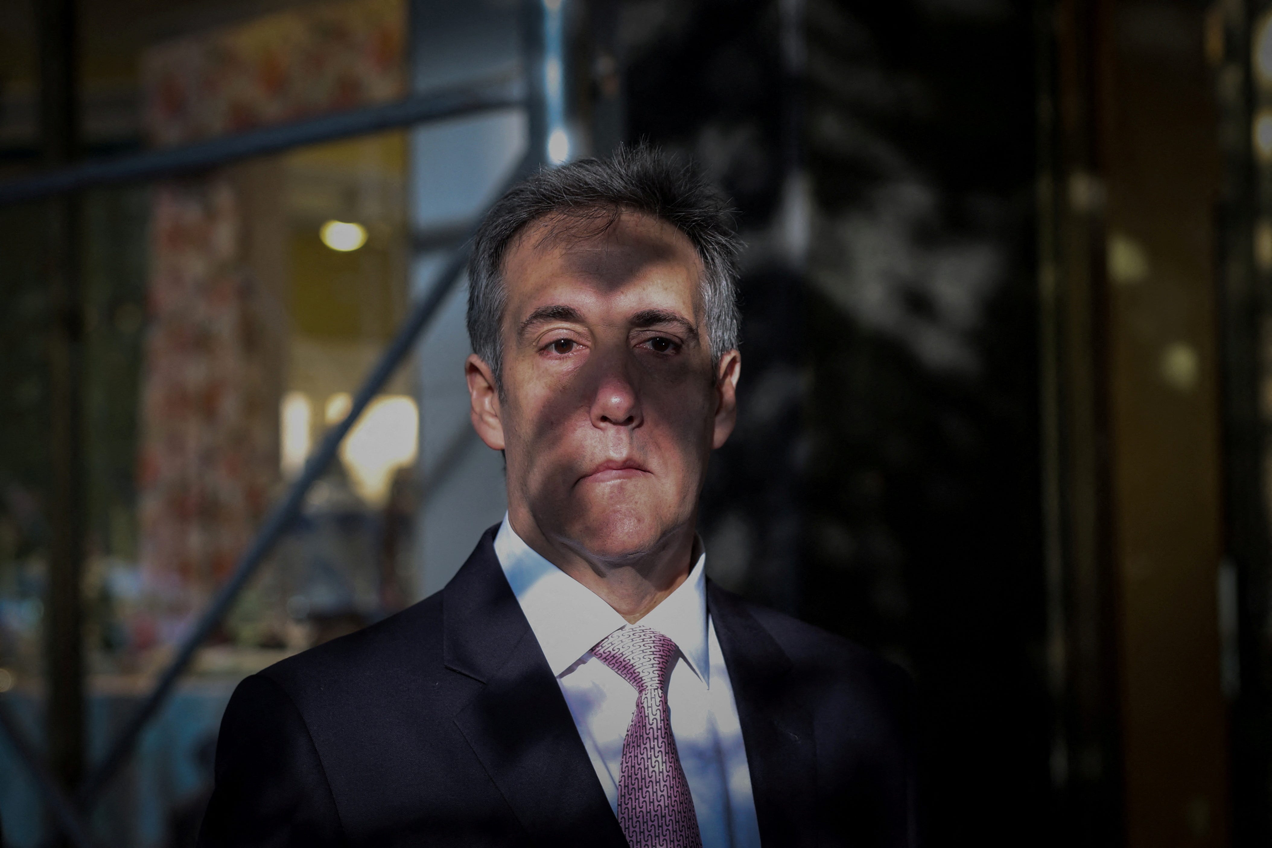 Michael Cohen, former lawyer for Republican presidential candidate and former U.S. President Donald Trump departs his home in Manhattan to testify in Trump's criminal trial over charges that he falsified business records to conceal money paid to silence porn star Stormy Daniels in 2016, in New York City, U.S., May 13, 2024