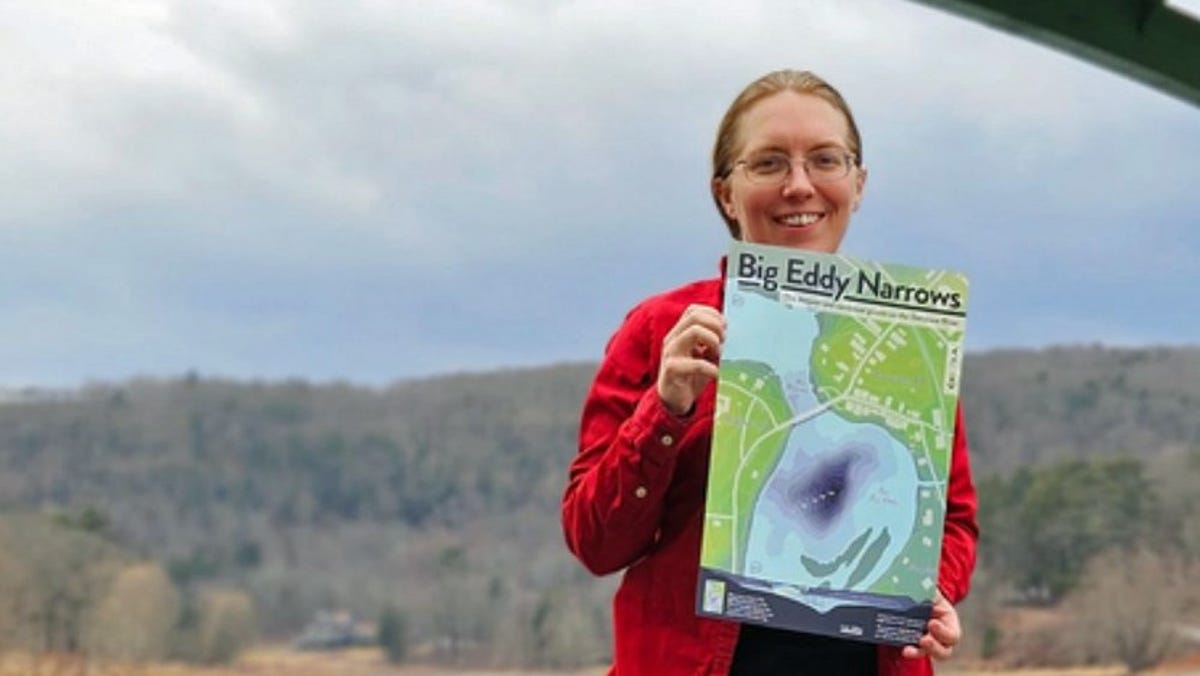 Where is the Delaware River deepest? New map poster shows 113-foot answer