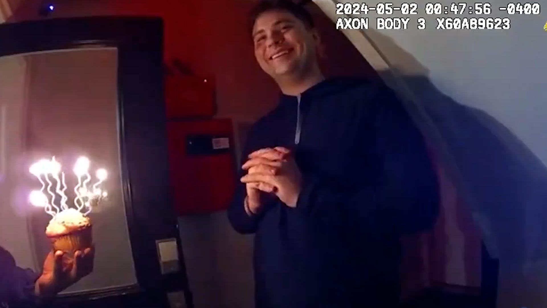 Watch police officers surprise a 911 caller with a chorus of 'Happy Birthday'