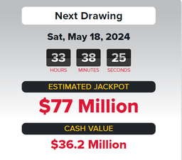 Powerball jackpot at $77 million for Saturday, May 18, 2024 lottery drawing. How to play
