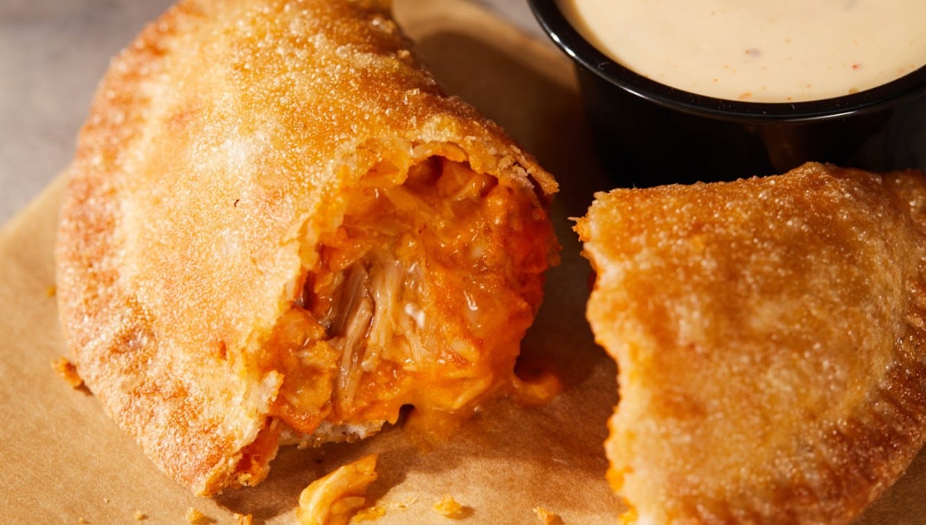 Taco Bell has brought back its Cheesy Chicken Crispanada for $3.49 starting Thursday, May 16, 2024.